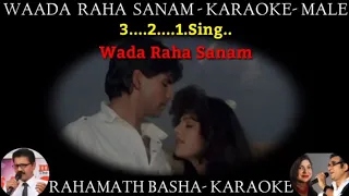 Wada Raha Sanam Karaoke scrolling only for MALE with female chorus || ABHIJEET & ALKA YAGNIK ||