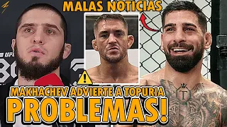 ISLAM MAKHACHEV se BURLA! de DUSTIN POIRIER y AMENAZA a ILIA TOPURIA con MOVSAR EVLOEV en 145 Lbs