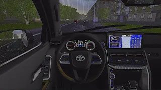 2022 Toyota Land Cruiser 300 - (Rain Drive)City Car Driving | Steering Wheel Gameplay