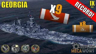 Georgia 9 Kills & 263k Damage | World of Warships Gameplay