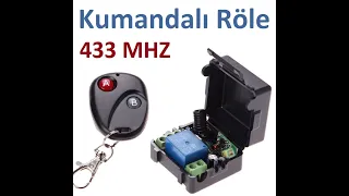 RF Uzaktan Kumandalı Röle 433 MHz - 12V DC Besleme - 220V AC Anahtarlama