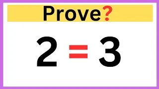 Nice Olympiad Math Problems | Prove that 2=3 | Nice Exponential Problem |How to solve