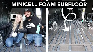 DIY Van Subfloor Insulation with Minicell Foam | 2021 Ford Transit Van Build Conversion Ep. 7