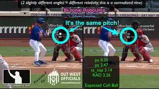 Same Pitch, Different Call as Home & Away Broadcast Strike Zones Disagree on Electronic Strike Zone