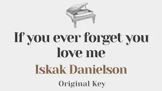 If you ever forget you love me - Isak Danielson (Original Key Karaoke) - Piano Instrumental Cover