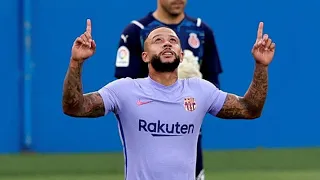 Memphis Depay first goal for FC Barcelona