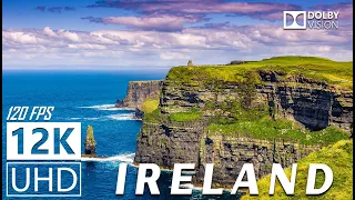 IRELAND - 12K Scenic Relaxation Film With Inspiring Cinematic Music - 12K (120fps) Video HD