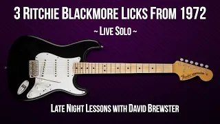 3 Ritchie Blackmore Licks From 1972