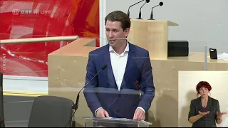 2020-05-26 074 Antwort von Bundeskanzler Sebastian Kurz ÖVP   Nationalratssitzung vom 26 05 2020