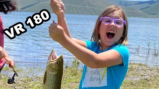 VR 180 Family Fishing Scofield Reservoir Utah. Big Trout.