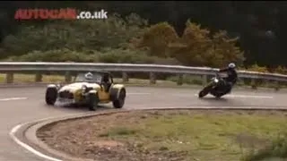 Car vs bike (Caterham R500 vs Ducati) - part one by Autocar.co.uk