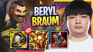 LEARN HOW TO PLAY BRAUM SUPPORT LIKE A PRO! | *NEW ITEMS* DRX Beryl Plays Braum Support vs Nautilus!
