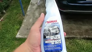 Полировка кузова восковой полиролью Sonax Xtreme Brilliant Shine Detailer.