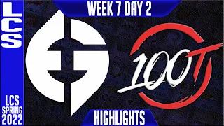 EG vs 100 Highlights | LCS Spring 2022 W7D2 | Evil Geniuses vs 100 Thieves