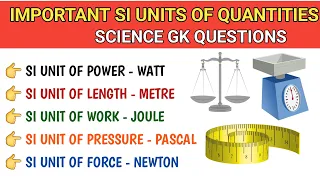 "Mastering Science GK: Understanding SI Units of Quantities" | Units and Measurements | Gyan Kalam