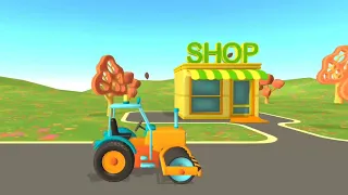 Excavator, Wheel Loader and Driller Truck for Kids Waiting Shed Construction Accident NINO KIDS TV 📺