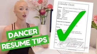 HOW TO WRITE A DANCE CV/RESUME