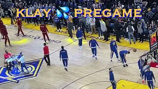 📺 Klay pregame #KlayDay in layup lines, fans start by cheering every made shot (Chase Center)