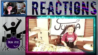 【 JUNNA 】Through The Fire And Flames : DragonForce   Drum Cover Reaction #reaction