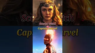 Wanda Vs Captain Marvel | Captain Marvel Vs Scarlet Witch | #shorts #marvel #dc