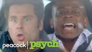 they crashed into the cop car | Psych