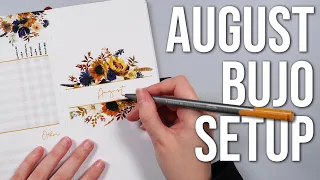 August 2023 Bullet Journal Setup 💜 Sunflowers theme
