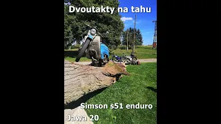 Výlet po okolí, Jawa 20 a  23 mustang + Simson S51 enduro