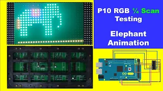 P10 RGB Matrix panel Arduino Mega | p10 led panel arduino | p10 32x16 led matrix display | 1/4 Scan