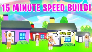 15 MINUTE SPEED BUILD CHALLENGE In Adopt Me! Roblox