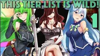 The Largest Anime Waifu Tier List (Part 1)