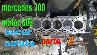 Lejendario  Mercedes benz 300 MOTOR  606 desmontaje de  culata de CILINDROS