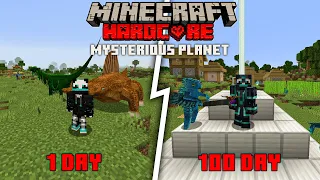 I Survived 100 Days In *MYSTERIOUS PLANET* In Minecraft Hardcore | DeadZilla