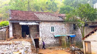 To take care of his elderly Mother- He restored the old House with stones and built a Garden