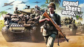 WORLD WAR 2 PACIFIC ISLAND INVASION in GTA 5 RP!