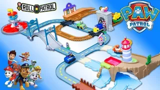 Paw Patrol Roll Patrol 3 in 1 MEGA Track Pack Lookout Tower Lighthouse Railway Toy Review Juguetes