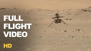 Full Video of Mars Helicopter Ingenuity First Flight Showing Ascending & Landing in HD