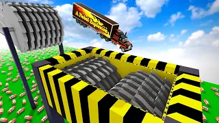 Cars hit by Cogwheels fall into the Giant Shredder | Teardown