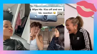 😜WIPE off his KISSES💋 then watch his reaction 🔵 Newest TikTok boyfriend/girlfriend Pranks!