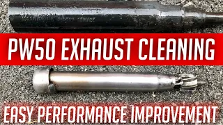 How to clean an exhaust on a Yamaha PW 50 (Easy Full Exhaust Tutorial)
