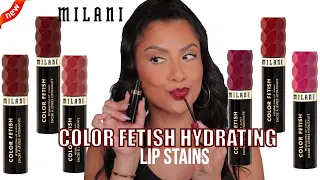 *new* MILANI COLOR FETISH HYDRATING LIP STAINS +NATURAL LIGHTING SWATCHES & EAT TEST| MagdalineJanet