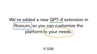 GPT-4 extension added to Rossum
