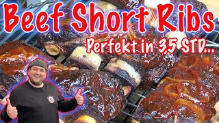 PERFEKTE Beef Short Ribs saftig und zart in 3,5 Std | The BBQ BEAR