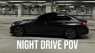 2020 M340i Night drive POV & Car meet