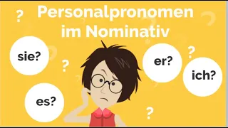 Deutsch lernen: A1.1 Personalpronomen im Nominativ A1, Grammatik er, sie, es, Beispiele