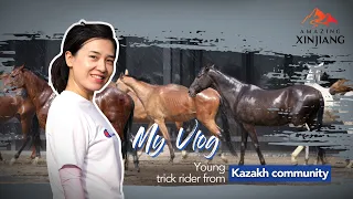 My Vlog: A day with young trick rider from Kazakh community