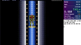 Super Metroid Impossible 100% speedrun in 2:08:46