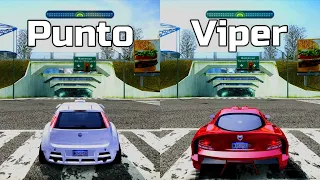 NFS Most Wanted: Fiat Punto vs Dodge Viper SRT - Drag Race