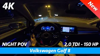 Volkswagen Golf 8 2020 - Night POV test drive and FULL review in 4K | LED Matrix Headlights, 0 - 100