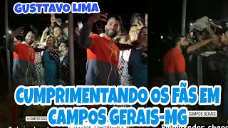 🔴GUSTTAVO LIMA CHEGA EM CAMPOS GERAIS-MG PARA SEU 1° SHOW E CUMPRIMENTA OS FÃS 😃