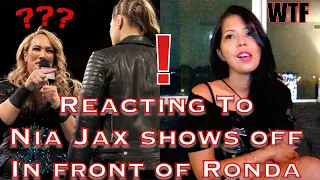 Reacting to Nia Jax showcasing her "skills" in front of Ronda Rouse on Raw